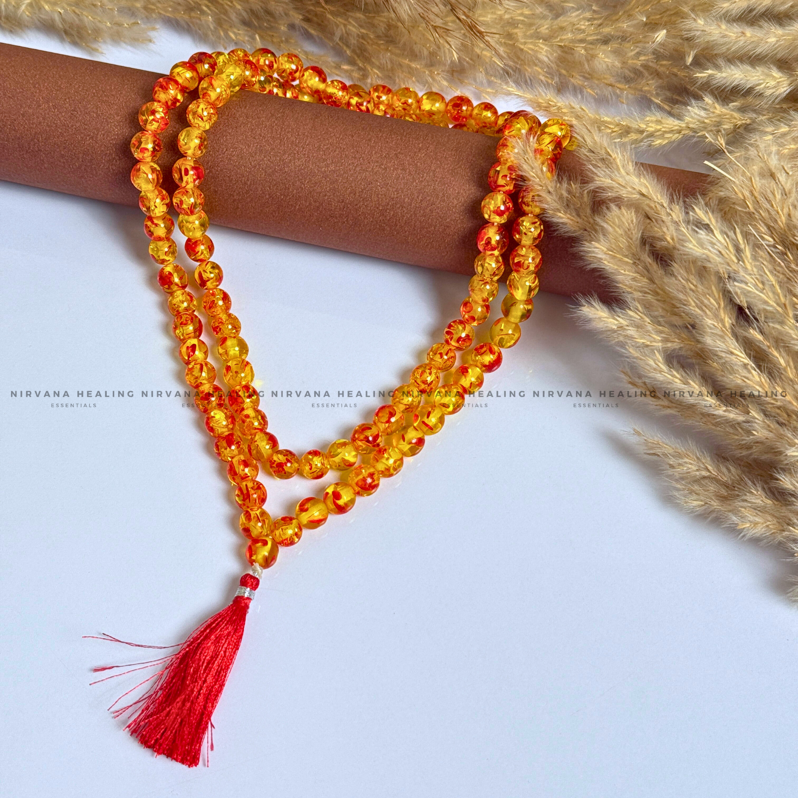 AMBER JADE MALA (Detox, Health, Joy And Soul Healing)