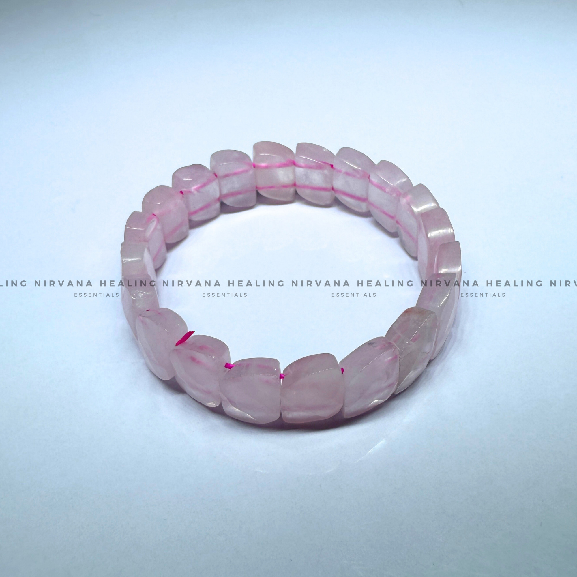 ROSE QUARTZ PYRAMID BRACELET (Love, Romance, Relationship, Emotion And Balance) - Image 3