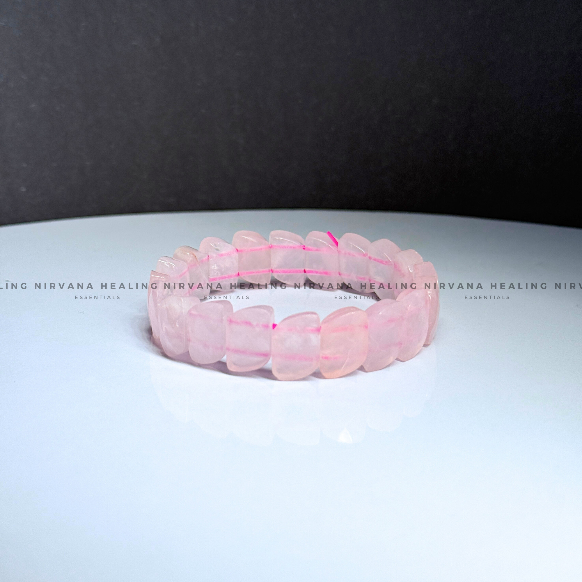 ROSE QUARTZ PYRAMID BRACELET (Love, Romance, Relationship, Emotion And Balance) - Image 4